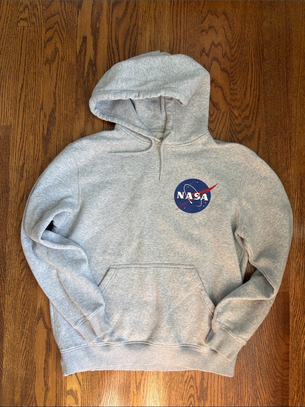 H&M Light Gray Heather NASA Hoodie Size Small